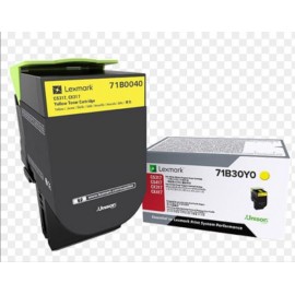 LEXMARK 71B0040 YELLOW TONER CARTRIDGE