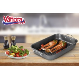 TAVA CUPTOR CU GRILL 39x29x6 CM