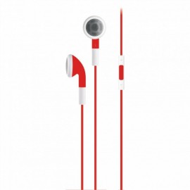 SERIOUX IN-EAR HEADPHONES VOL CTRL RED