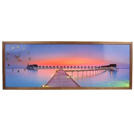 tablou-cu-ceas-inramat-35x100-cm-sunset