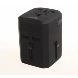 ADAPTOR AC UNIVERSAL 2 USB 2.5A 163 BLK